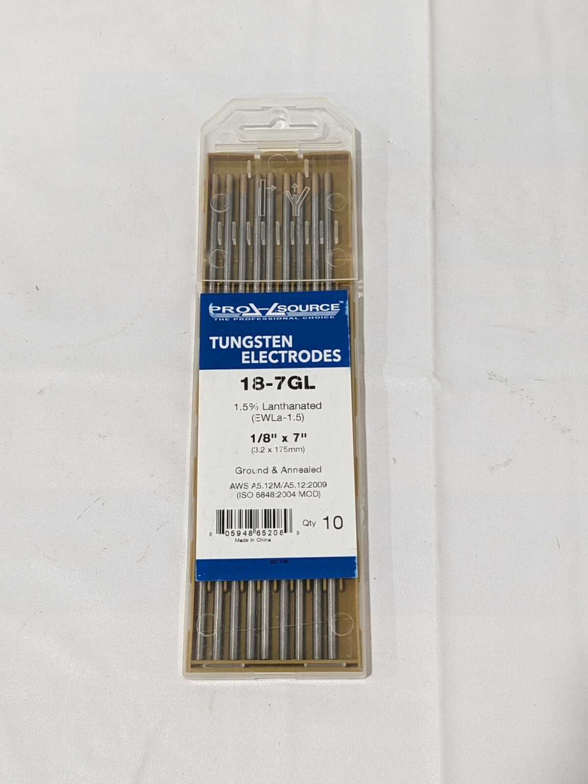 PRO-SOURCE TIG Welding Rod: 7" OAL, 1/8" Dia Qty 9 18-7GL