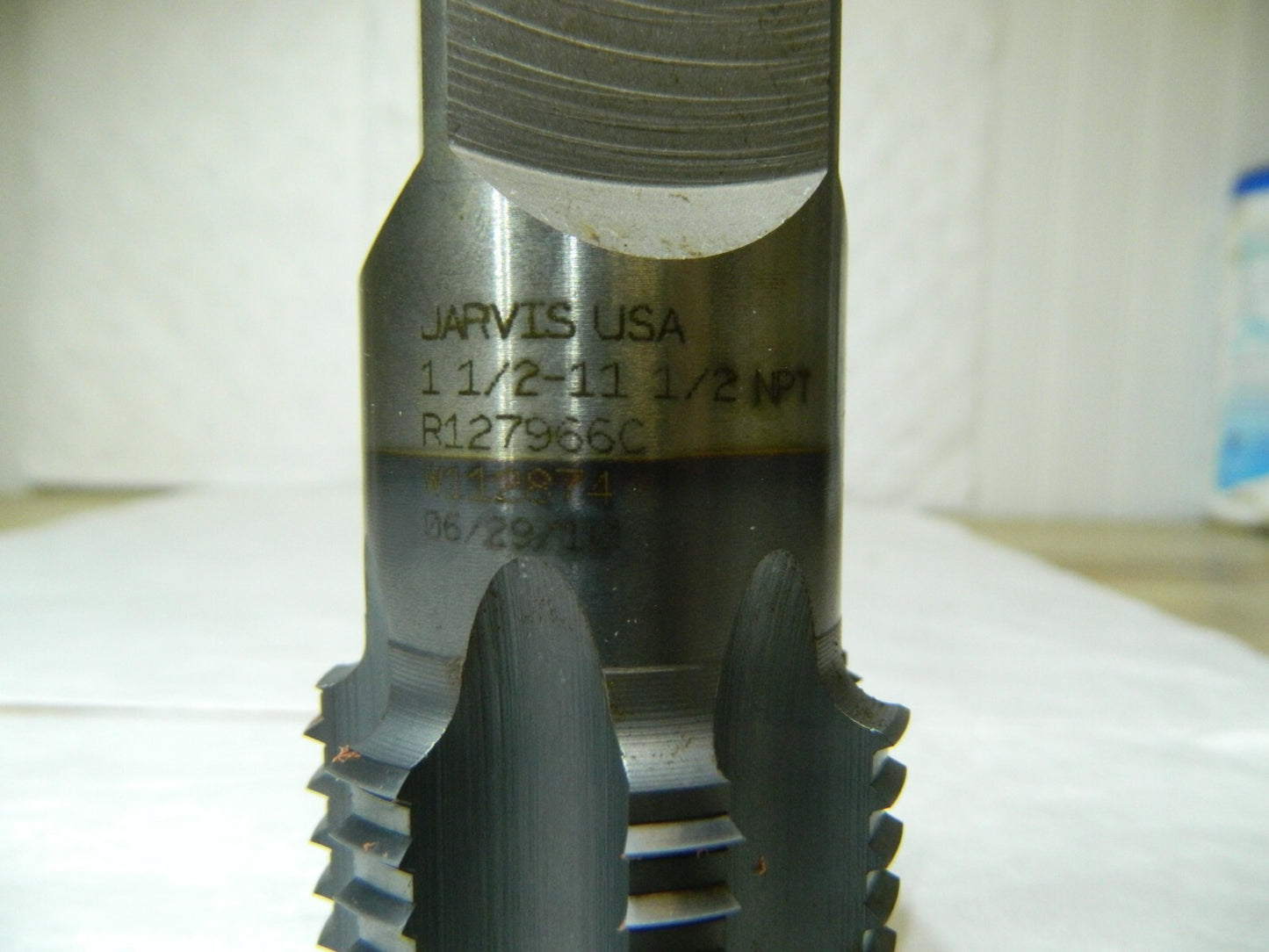 Jarvis Interrupted NPT 7F HSS TiCN 1-3/4" x 4-1/4" Thread Pipe Tap 004