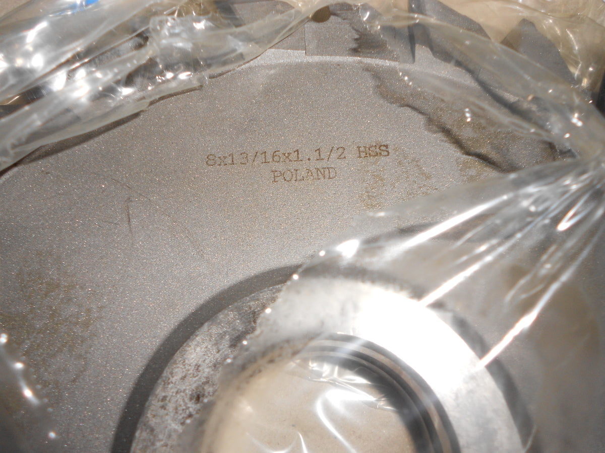 Dolfa  8" x 13/16" x 1-1/2" HSS 28T Stag Tooth Side Milling Cutter 5-709-885