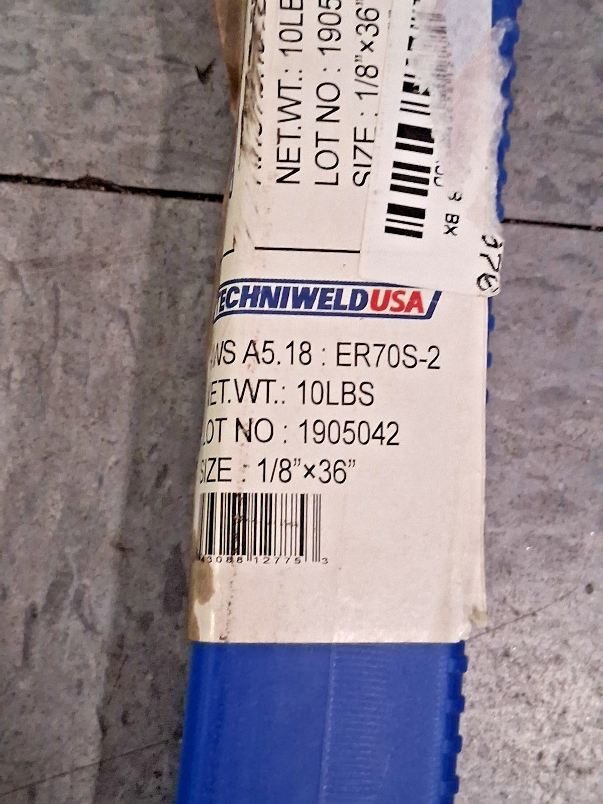 Techniweld Brazing Alloy Carbon Steel 1/8" Dia 36" Long QTY10lb 1905042
