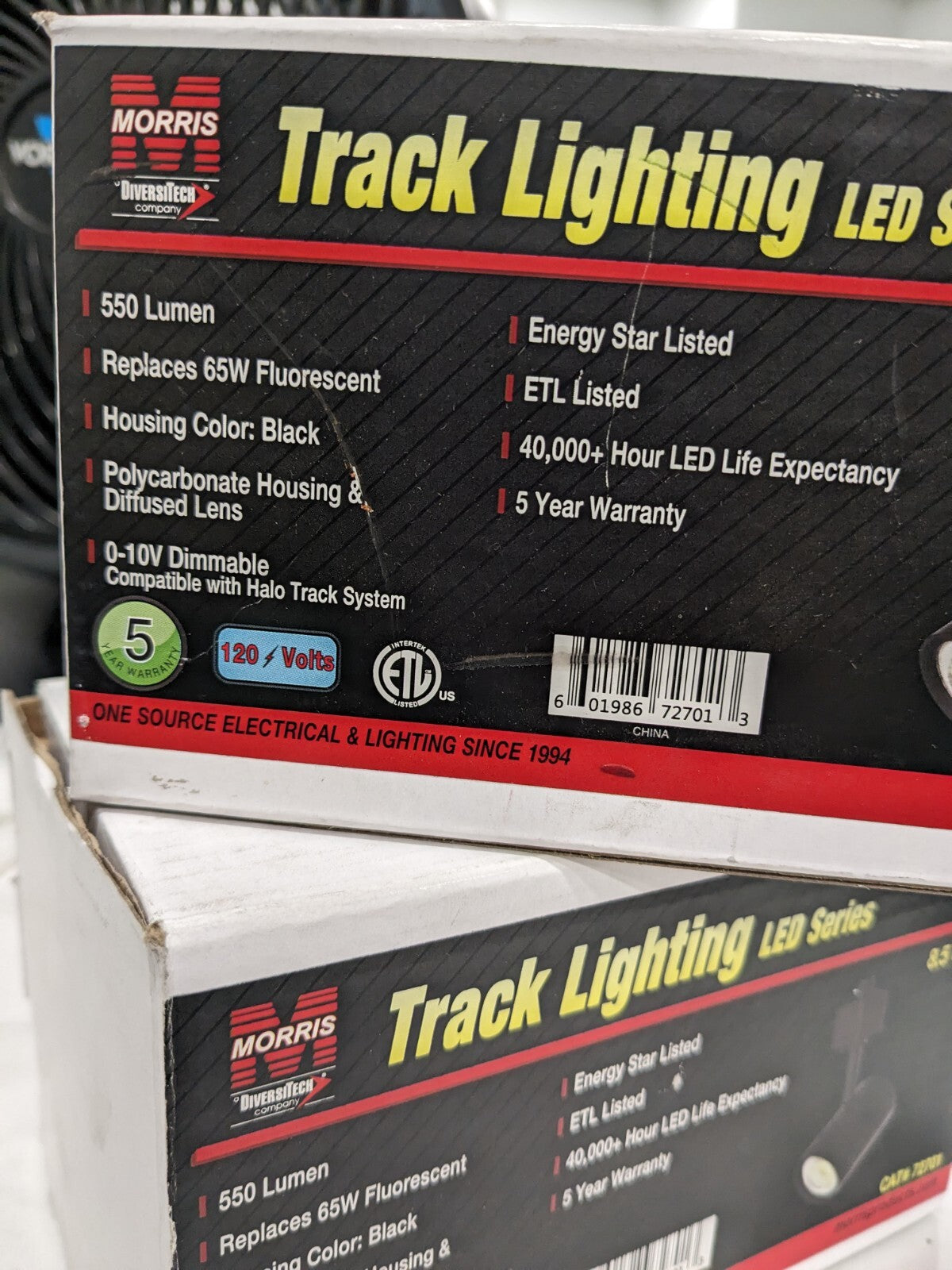 Morris LED Track Lighting 8.5W Black Halo Track Compatible Qty 2 72701