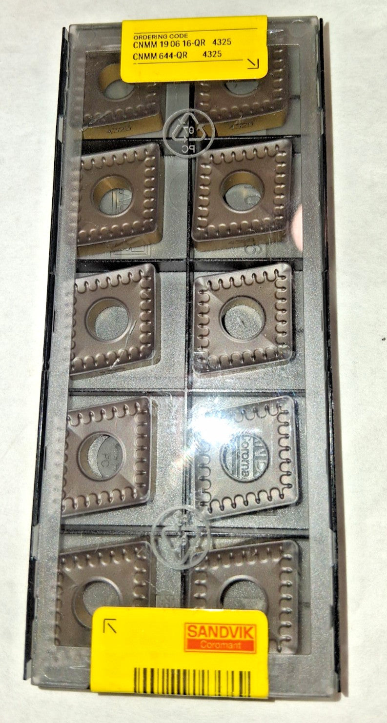 Sandvik Coromant Carbide Turning Insert CNMM644QR 4325 10Pcs 6532469