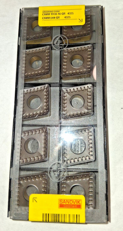 Sandvik Coromant Carbide Turning Insert CNMM644QR 4325 10Pcs 6532469