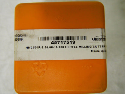 Hertel Indexable Copy Face Mill 2-1/2 HMC504R-2.50.06-12-200 45717519