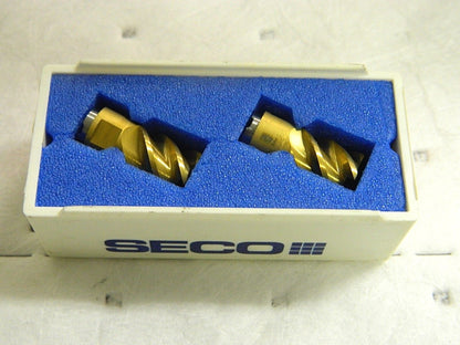 Seco Carbide Milling Tip Inserts 12mm Cut Diam MP12 E03 Grade F40M Qty 2 67059