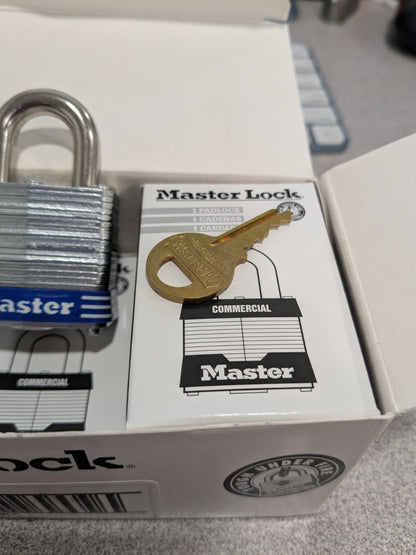 Master Lock Lockout Padlock: Keyed Different, Steel Shackle Qty 6 3BLU