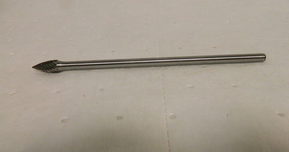 Walter 3/8" Cut Diam 1/4" Shank Diam Carbide Double Cut Taper Burr 01-V646