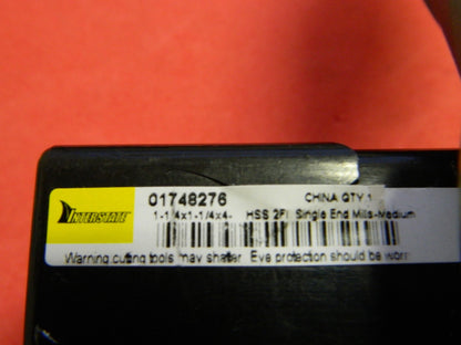 Interstate HSS Square End Mill 1-1/4” X  4-3/4" 2 Flute 01748276