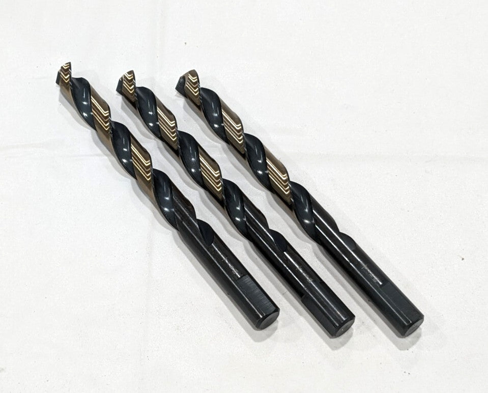 CLE-LINE  Jobber Length Drill Bit 1/2" (0.5000") 135 deg HSS  *3 PACK*