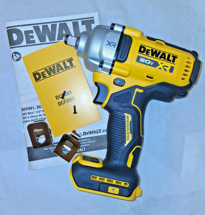 DeWALT Impact Wrench With Hog Ring Anvil 20V Max XR 1/2" Mid-Range DCF891B