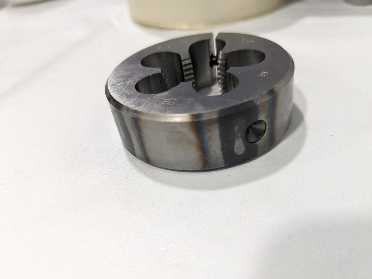 OSG Round Die: 3/4-16, 2" OD, High Speed Steel 2712100