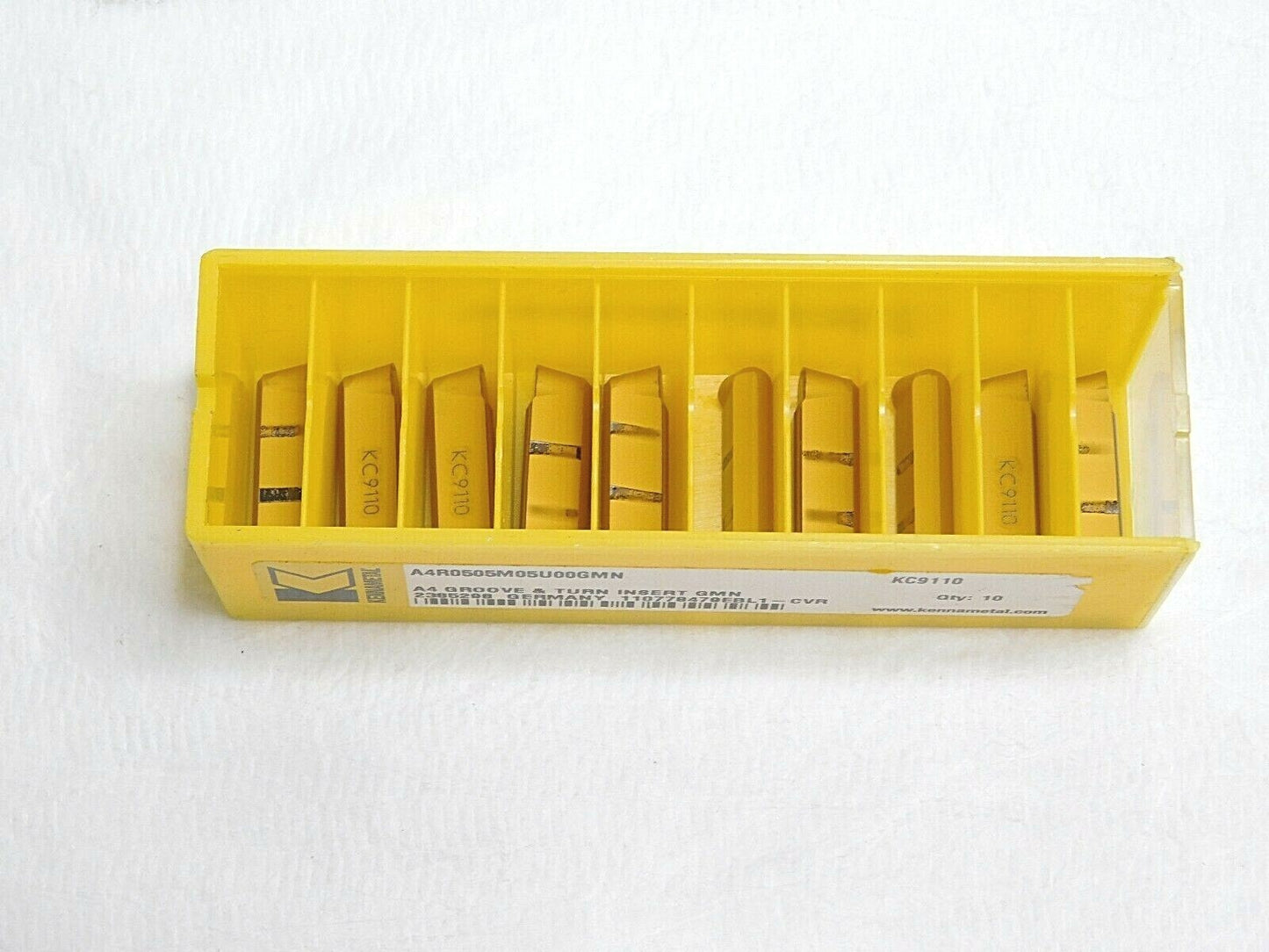 Kennametal Carbide Grooving Inserts A4R0505M05U00GMN Grade KC9110 Qty 10 2385298