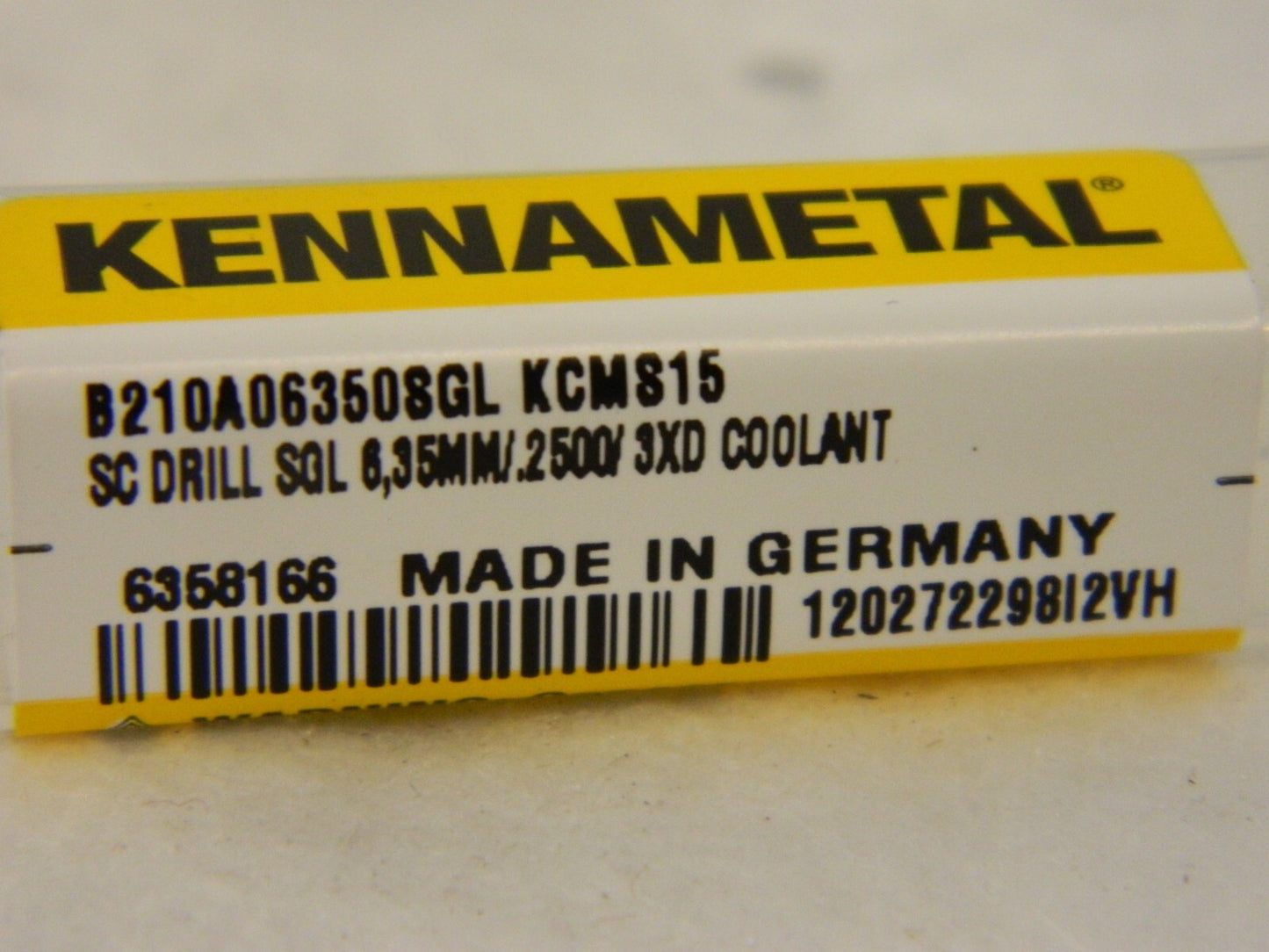KENNAMETAL  Screw Machine Length Drill Bit Letter E  140 ° Point Carbide 6358166