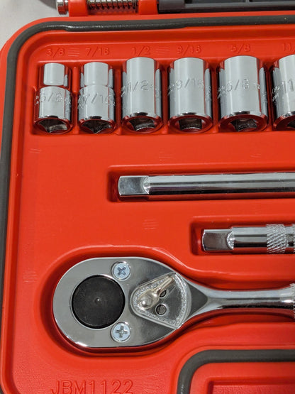 Proto Socket Set: Standard, 12 Pc, 3/8" Drive, 3/8 to 7/8" J52112S