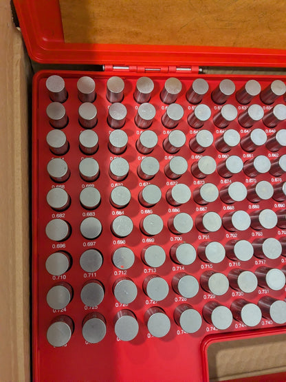 MHC Class ZZ Plug Gage Set: 0.626 to 0.75" Range, 125 Pc 616-81416