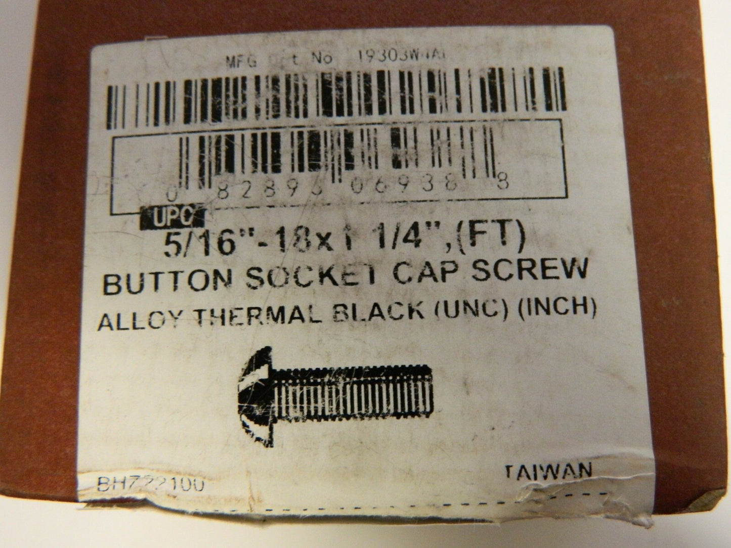 Brighton 5/16-18 UNC Hex Socket Button Cap Screw QTY 100 97281224