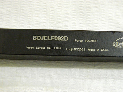 Hertel Positive Rake Indexable Turning Toolholder 1/2" x 1/2" SDJCLF082D 1002899