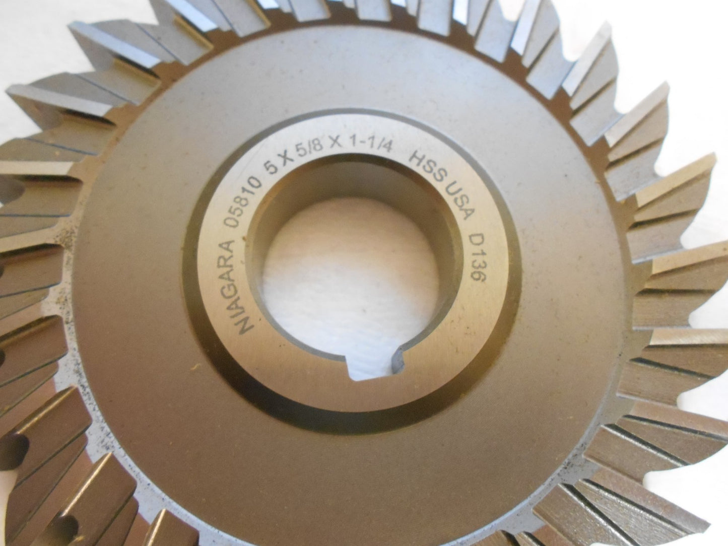 Niagara Cutter High Speed Steel Side Milling Cutter 5" Diameter 5/8" W