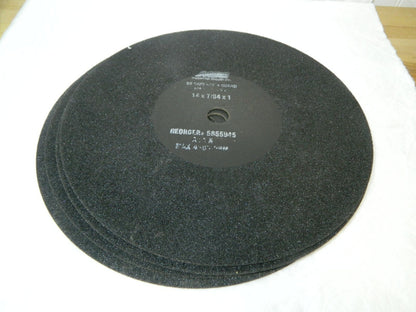 Aluminum Oxide Cutoff Wheels 14" x 7/64" x 1" Hole 36 Grit Qty 4