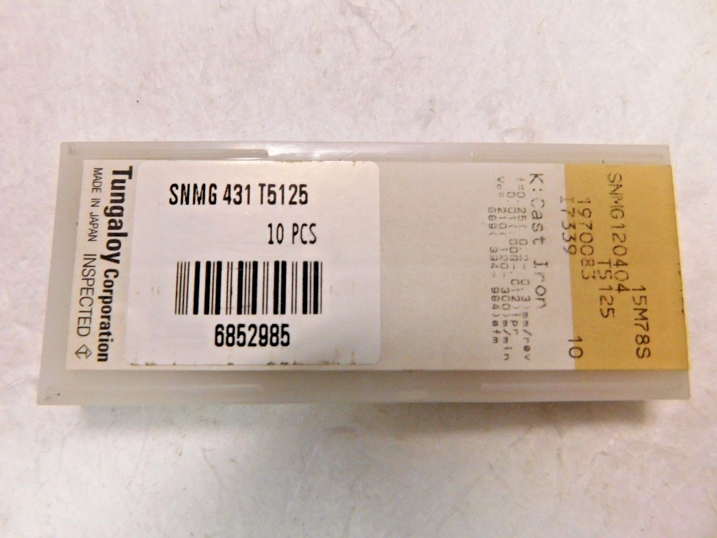 Tungaloy SNMG120404 SNMG431 T5125 Carbide Turning Insert Qty 9  6852985