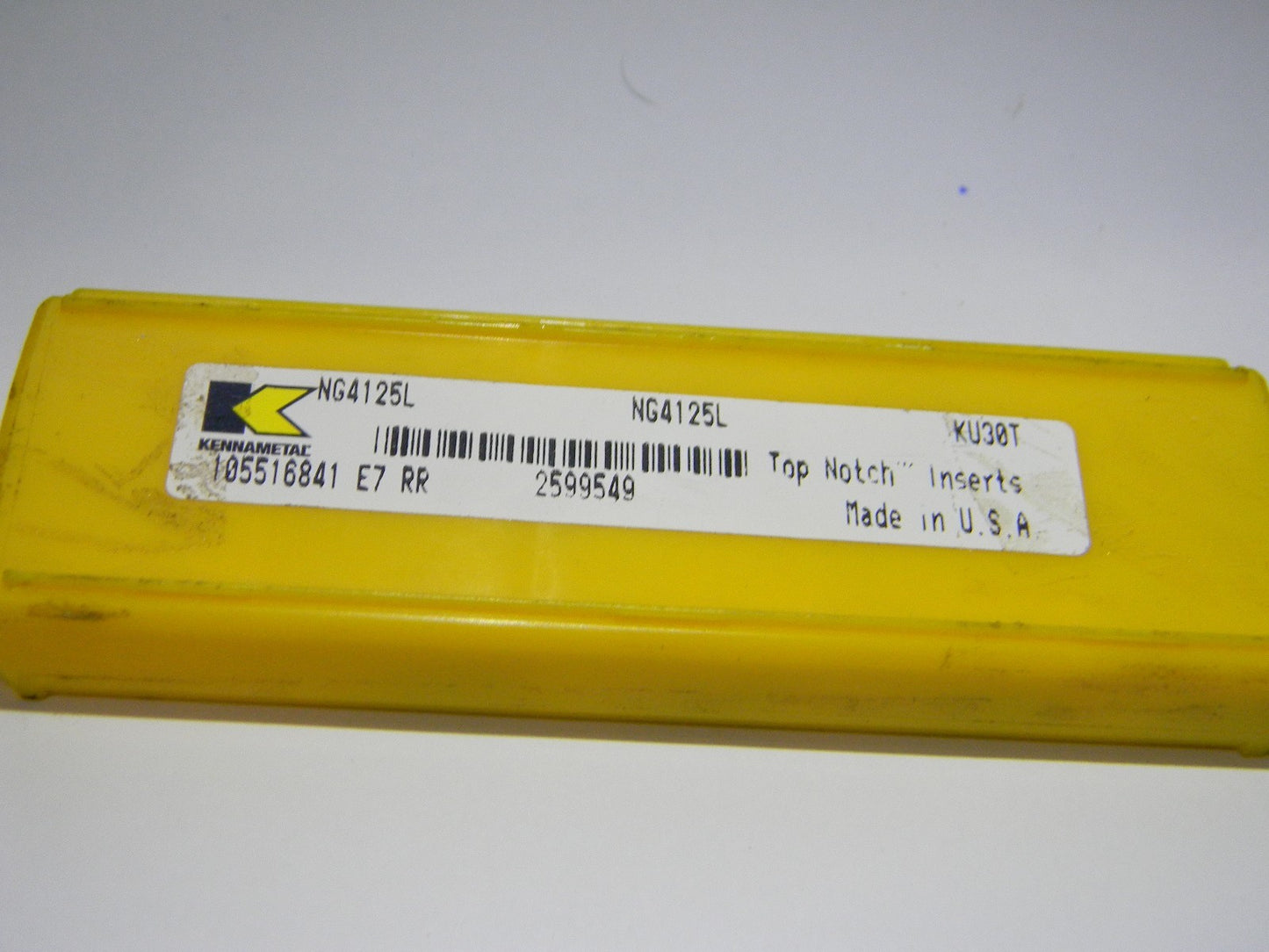 Kennametal Carbide Double Grooving Inserts NG4125L Grade KU30T Qty 4 2599549