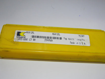 Kennametal Carbide Double Grooving Inserts NG4125L Grade KU30T Qty 4 2599549