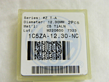 AME Spade Drill Inserts 12.30mm Diam x 3/32" Thick 132° Qty 2 1C5ZA-12.30-N