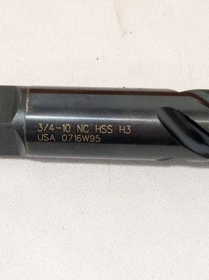 Hertel Spiral Flute Tap: 3/4-10, UNC, 4 Flute, Plug Chamfer, HSS, Oxide 09235482