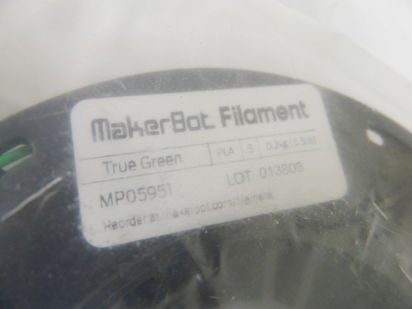 MakerBot 3D Printing Filament ABS True Green &amp; Red Spools 1.75mm 0.5 kg Each