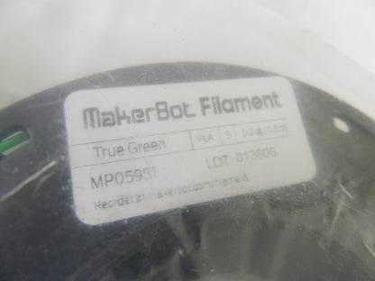 MakerBot 3D Printing Filament ABS True Green &amp; Red Spools 1.75mm 0.5 kg Each