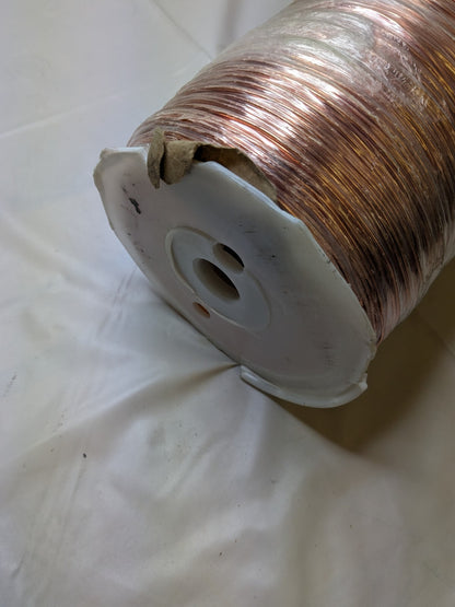 Copper Bus Bar Wire, 16 Gage, 0.0508 Diam x 1,890' L, Bare UAXV16 DAMAGED SPOOL