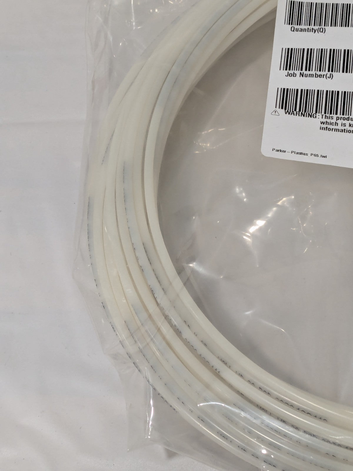 Parker Nylon Tube: 100' Long 300 Max psi, -65 to 200 ° F, Natural NN4X.65