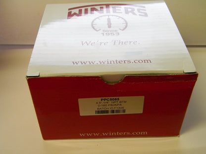 Winters Pressure Gauge  4-1/2" x 1/4" 0 to 160 Scale Range #PPC5085