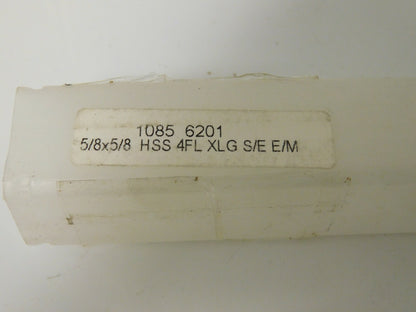 Interstate Square End Mills HSS 5/8" Diam x 6-1/8" OAL 4FL Qty 2 10856201