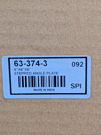 SPI Steel Stepped Angle Plate 6" Wide x 6" Deep x 6" High 63-374-