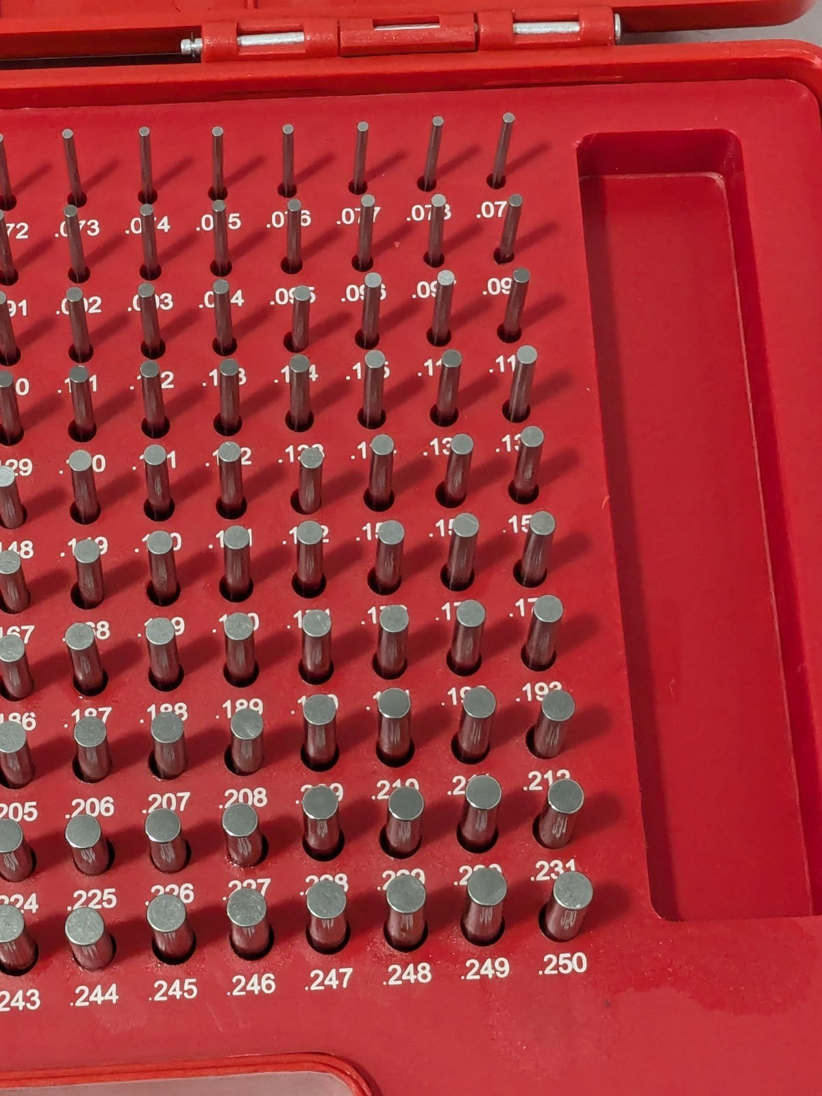 MHC Class ZZ Plug Gage Set: 0.061 to 0.25" Range, 190 Pc 616-81116