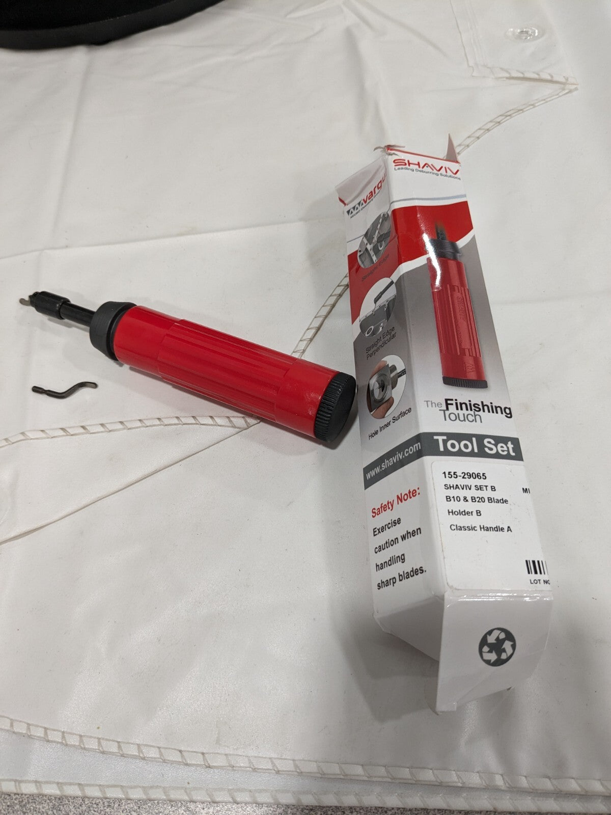 SHAVIV Hand Deburring Tool Set: 4 Pc, High Speed Steel 155-29065