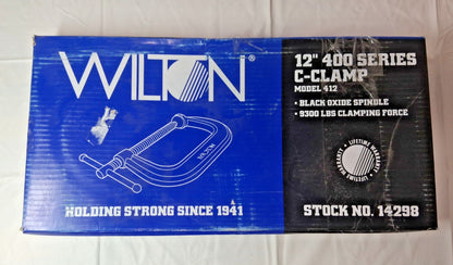 Wilton Forged Steel C-Clamp 12-1/4"MO 6-5/16"TD 9,300 lb LC 14298
