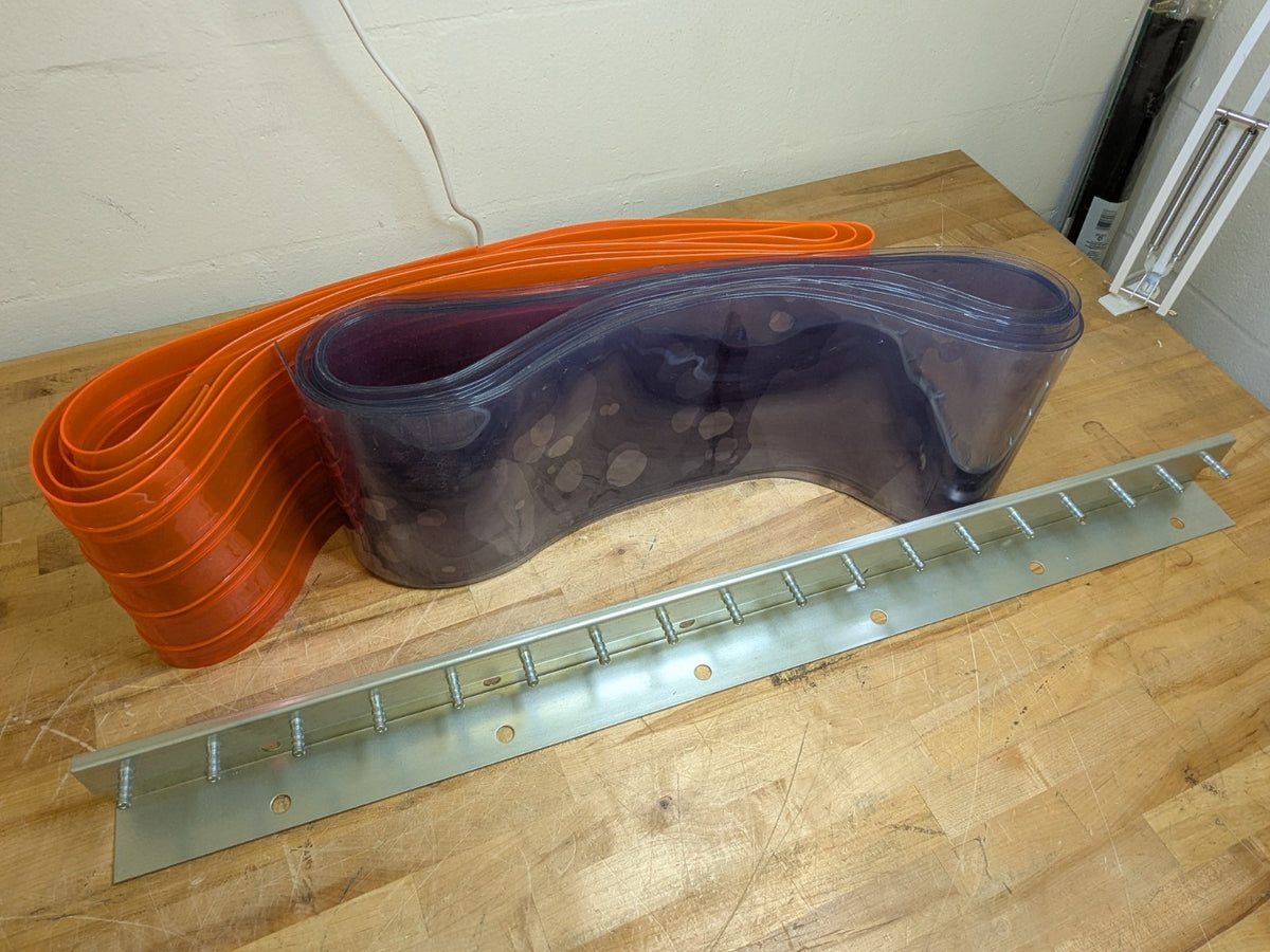 TMI Strip Door Kit PVC Clear Smooth fits 3 Ft. x 7 Ft. Doors 8" Strip Width