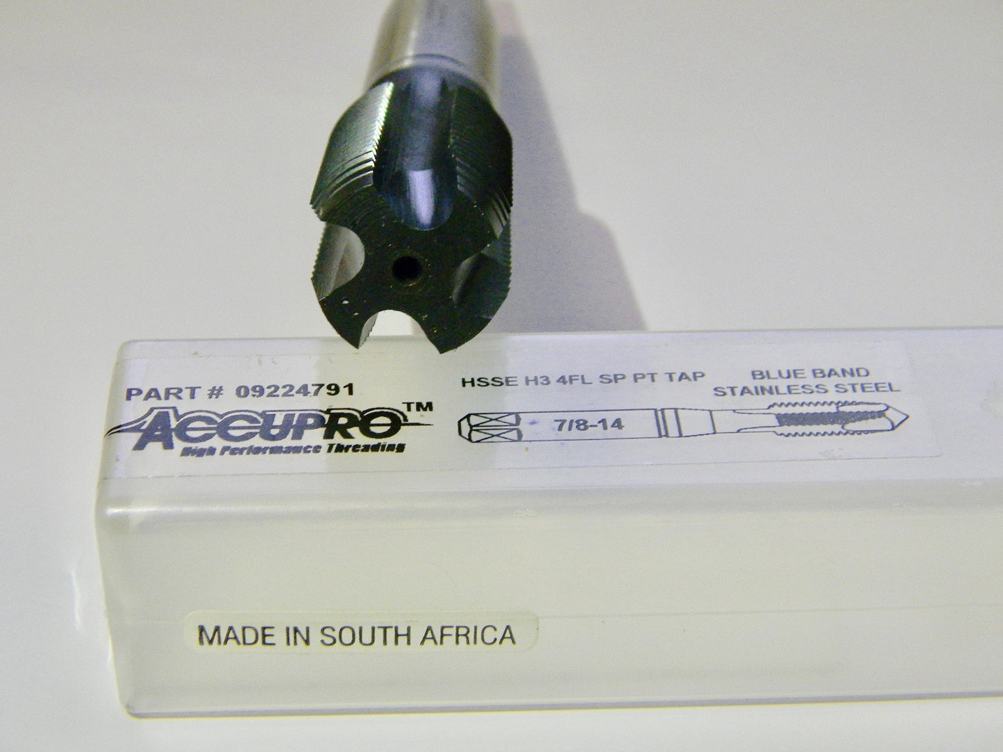 Accupro Spiral Tap Blue Band 7/18"-14 UNF H3 4FL HSS #09224791