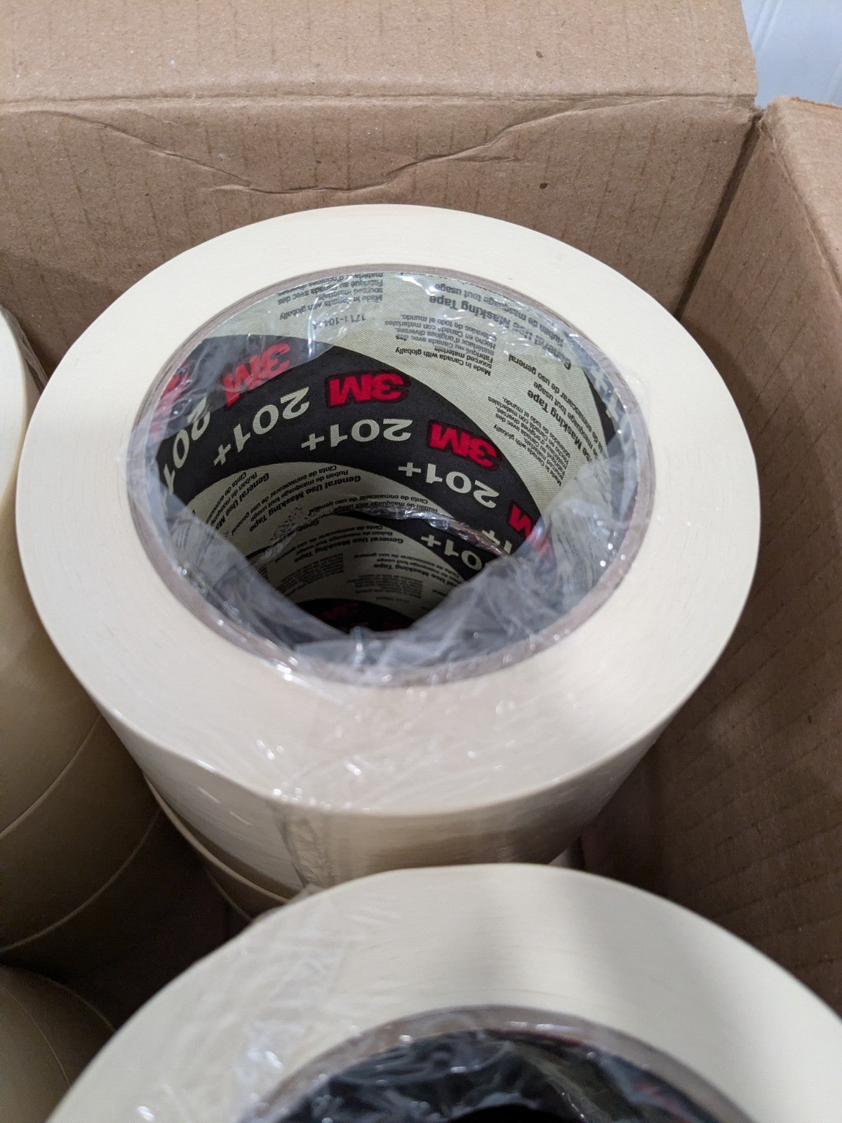 (12) 3M Masking Tape: 72.00 mm Wide, 180' Long, 4.4 mil Thick, Tan 7000124884