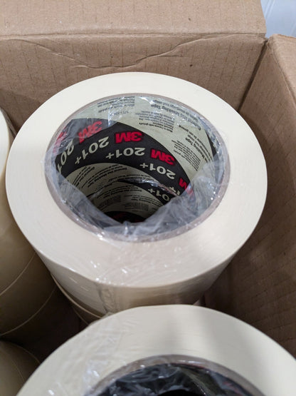 (12) 3M Masking Tape: 72.00 mm Wide, 180' Long, 4.4 mil Thick, Tan 7000124884