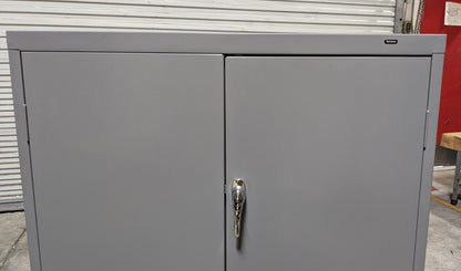 Tennsco Deluxe Steel Storage Cabinet 3-Shelf 36" x 24" x 42" Scratch N Dent