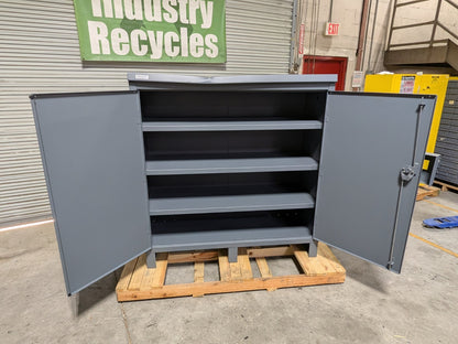 Durham Heavy-Duty Job Site Storage Cabinet 3-Shelf 64 x 24 x 62 Scratch N Dent