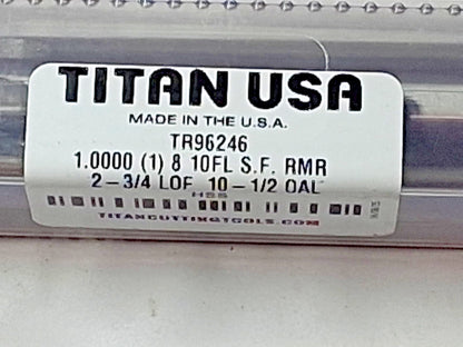 Titan  Straight fL Chucking Reamer HSS 10-1/2" OAL 2-3/4" FL Length TR96246