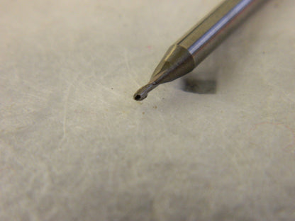 ACCUPRO Ball End Mill: 0.0394 Dia 2 Fl Carbide 12183893
