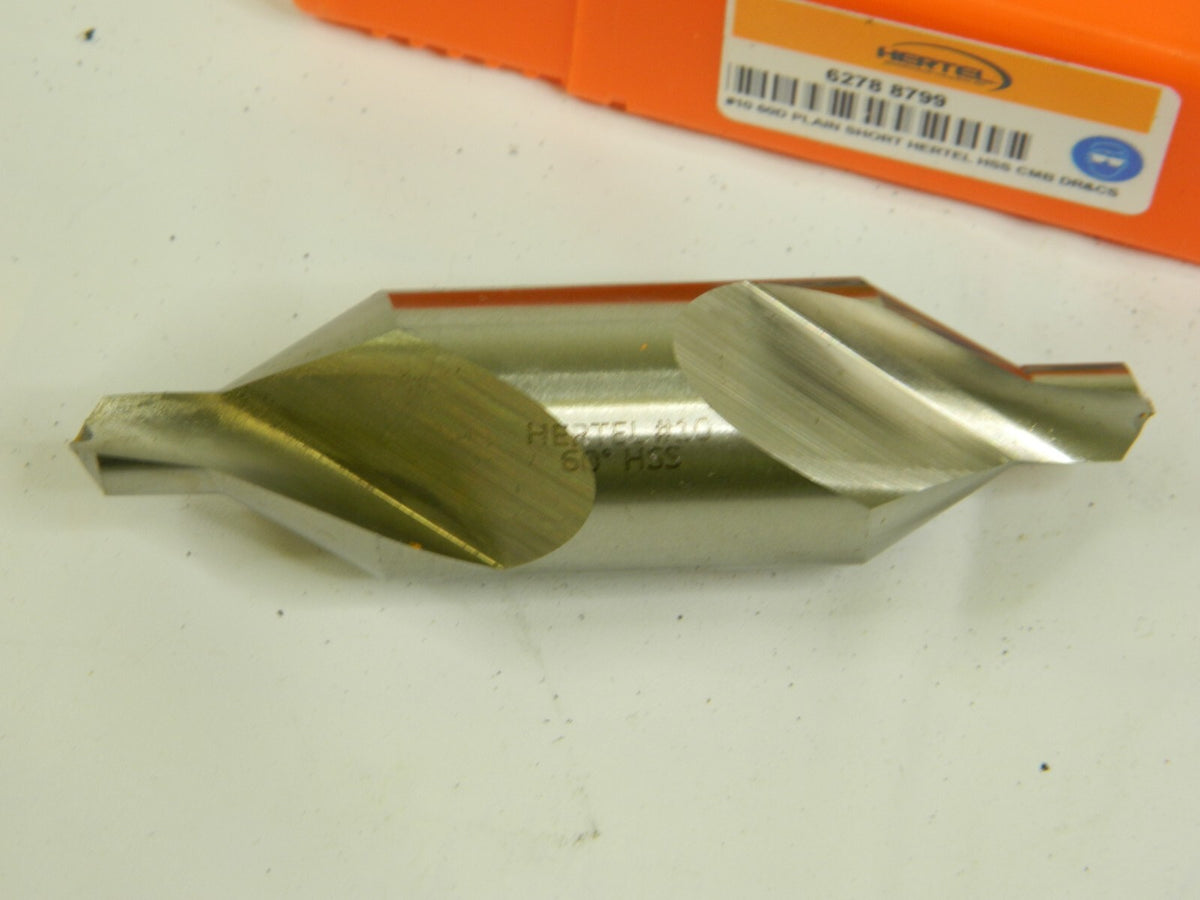HERTEL HSS Combo Drill & Countersink: #10, 1 Body Dia, 62788799