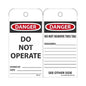 NMC Tags, Danger Do Not Operate, 6" X 3" Pack of 25 RPT1A