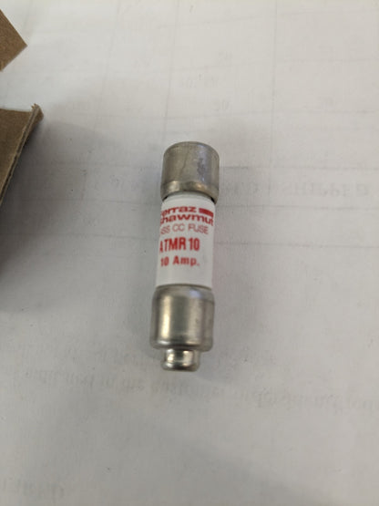 FERRAZ SHAWMUT 10pk Cylindrical Fast-Acting Fuse: CC, 10 A, 10.3 mm Dia ATMR10