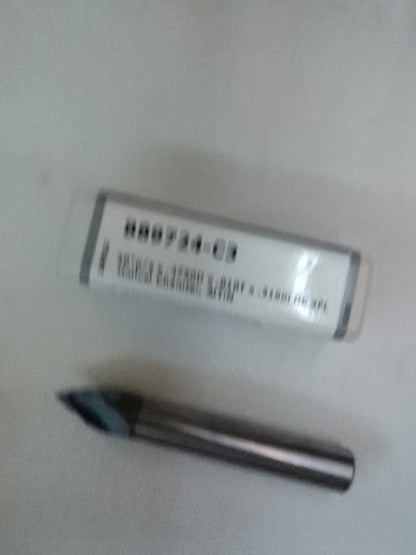 HARVEY TOOL Chamfer Mill: 3/8" Dia, 4 Fl 889724-C3